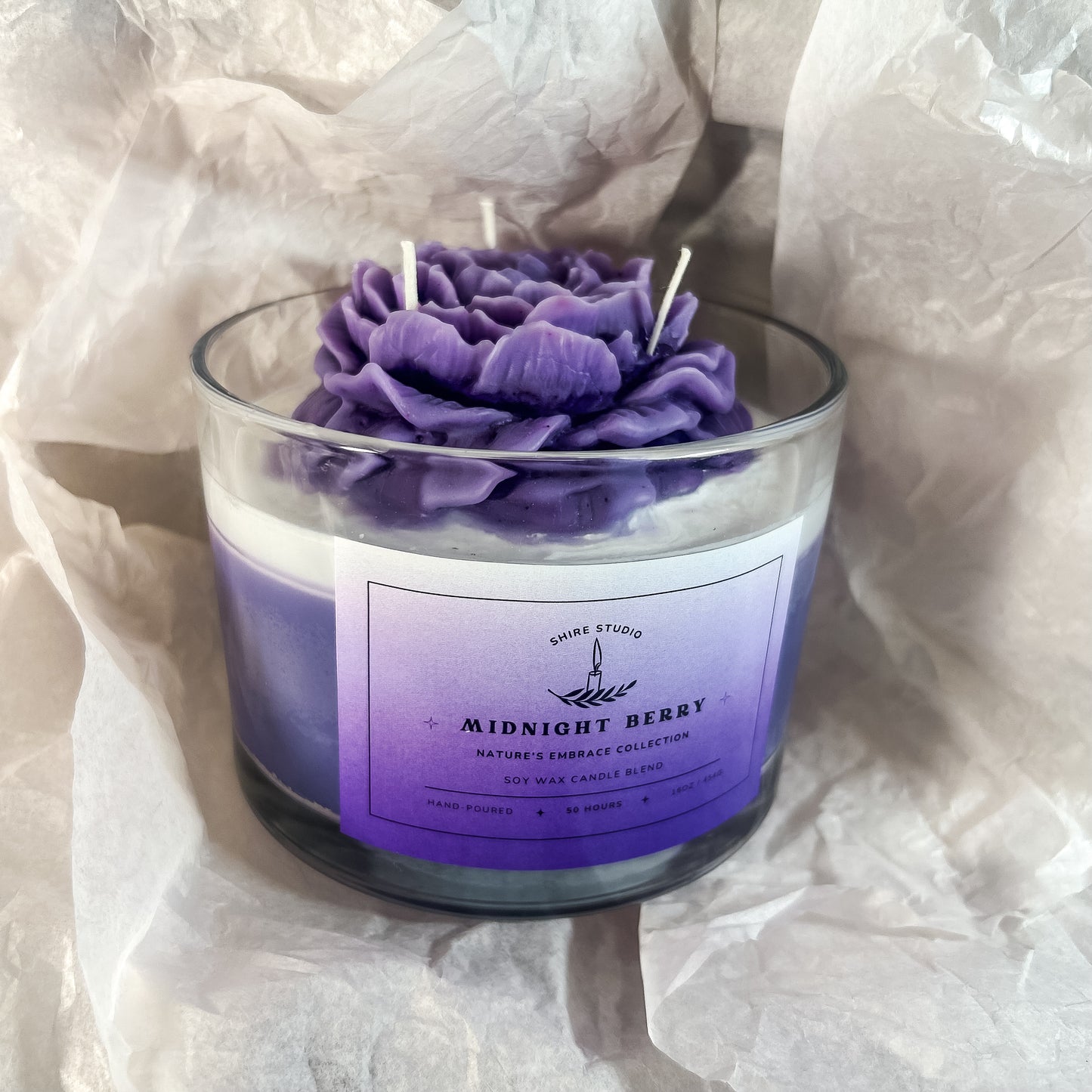 Midnight Berry - 16oz, 3 Wick Candle