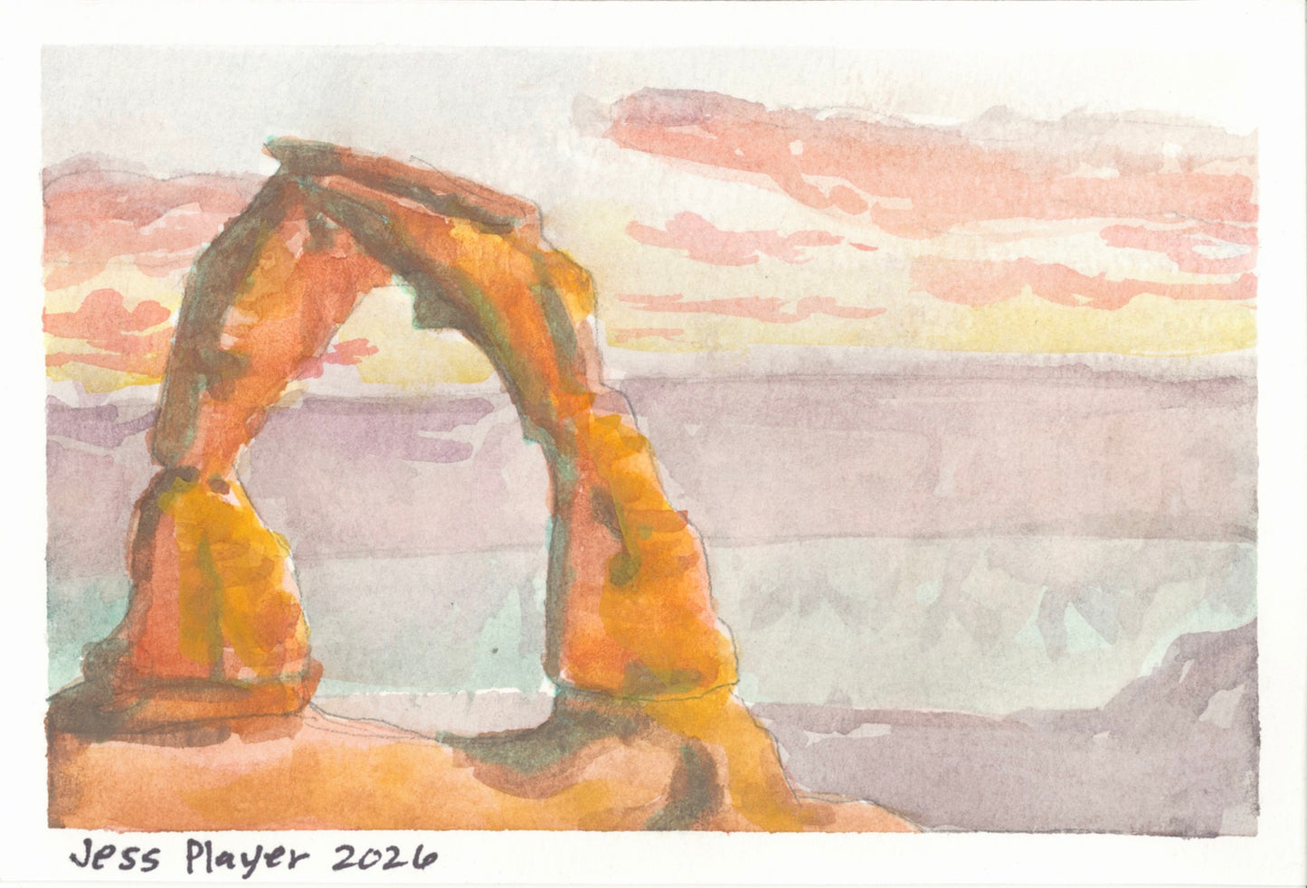Delicate Arch Sunset - Original, Prints (4”x6”)