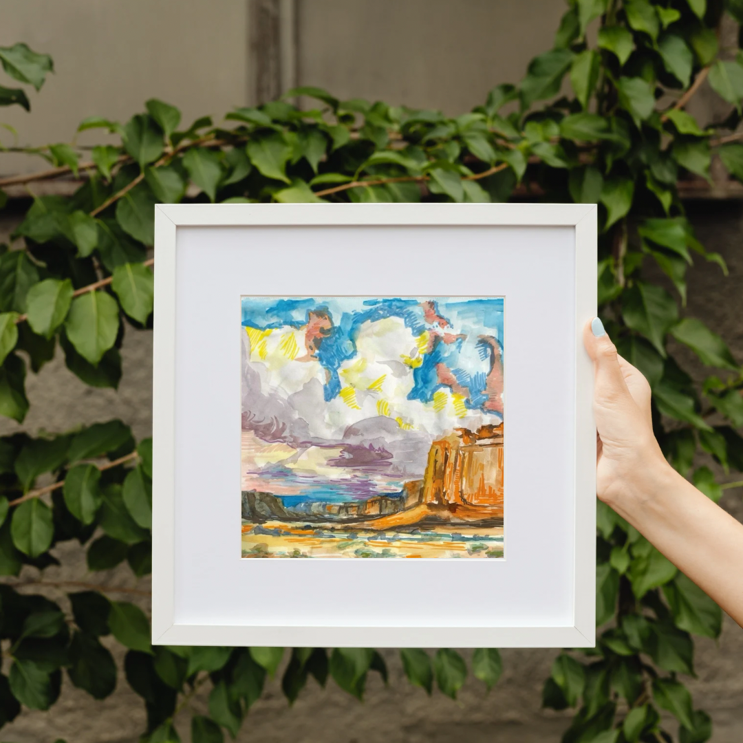 Red Rock Sky - Art Print (5.5"x5.5")