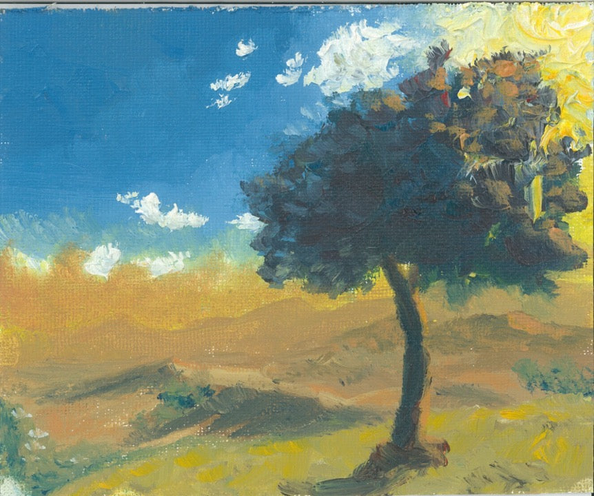Sunlit Solitude, Oil Painting - Original, Prints (5"x6")