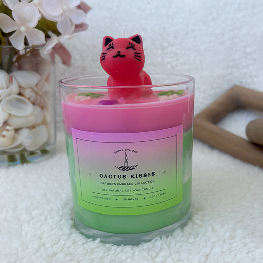 Cactus Kisses - 10oz Candle. Kitty