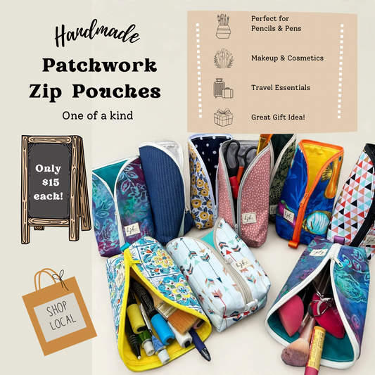 Handmade Patchwork zip pouches (Copy)