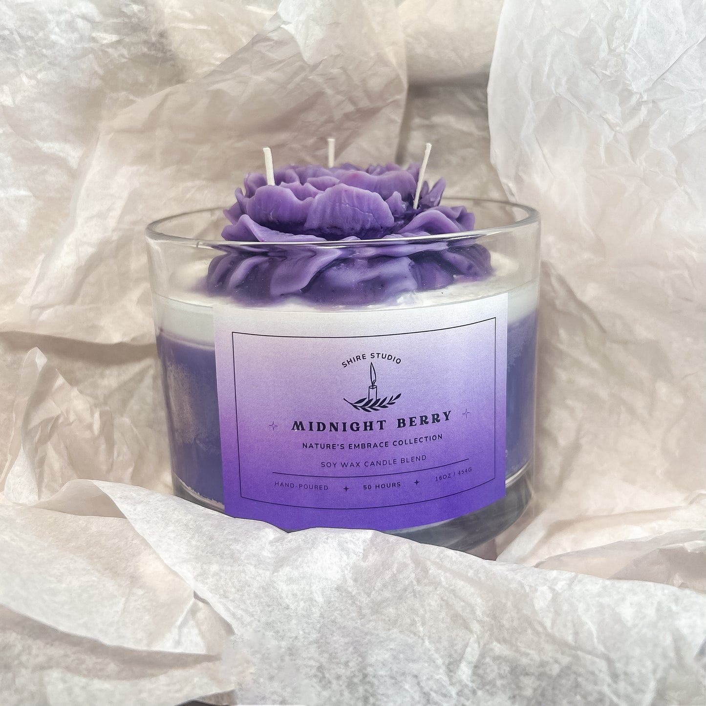 Midnight Berry - 16oz, 3 Wick Candle
