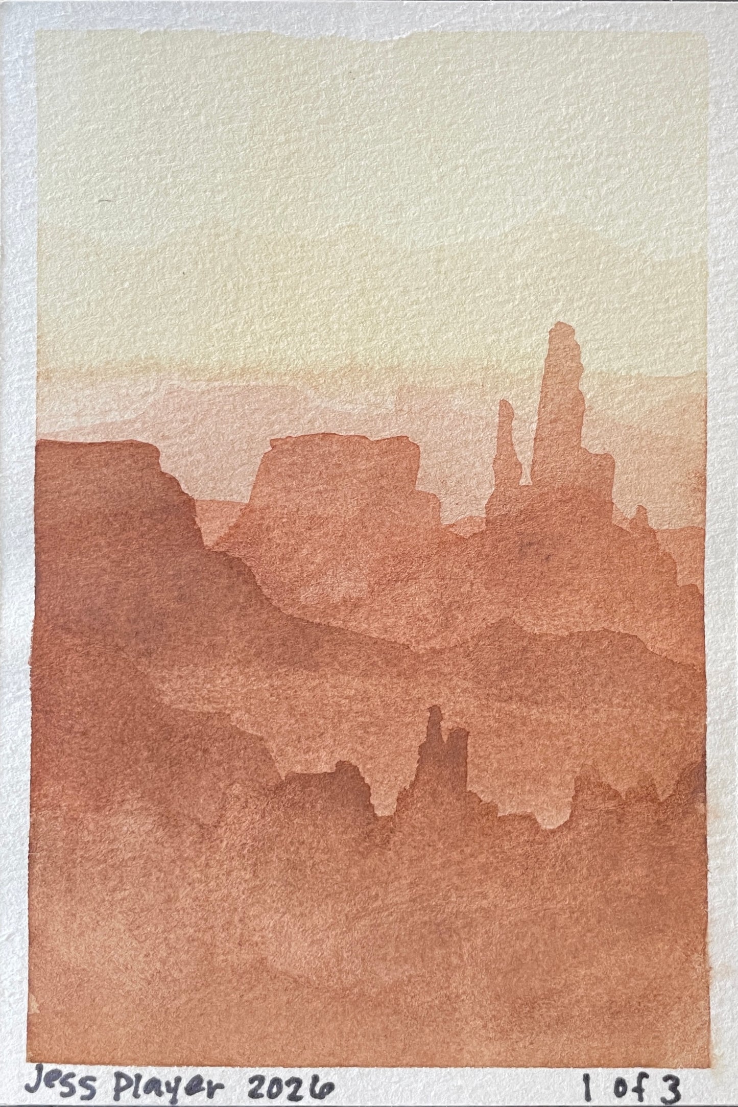 Desert Mirage I-III - Original (4"x6"), Prints (3.5"x5.5")