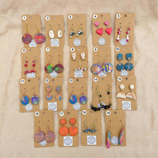 Handmade Clay Earrings - Signature Collection ($10)