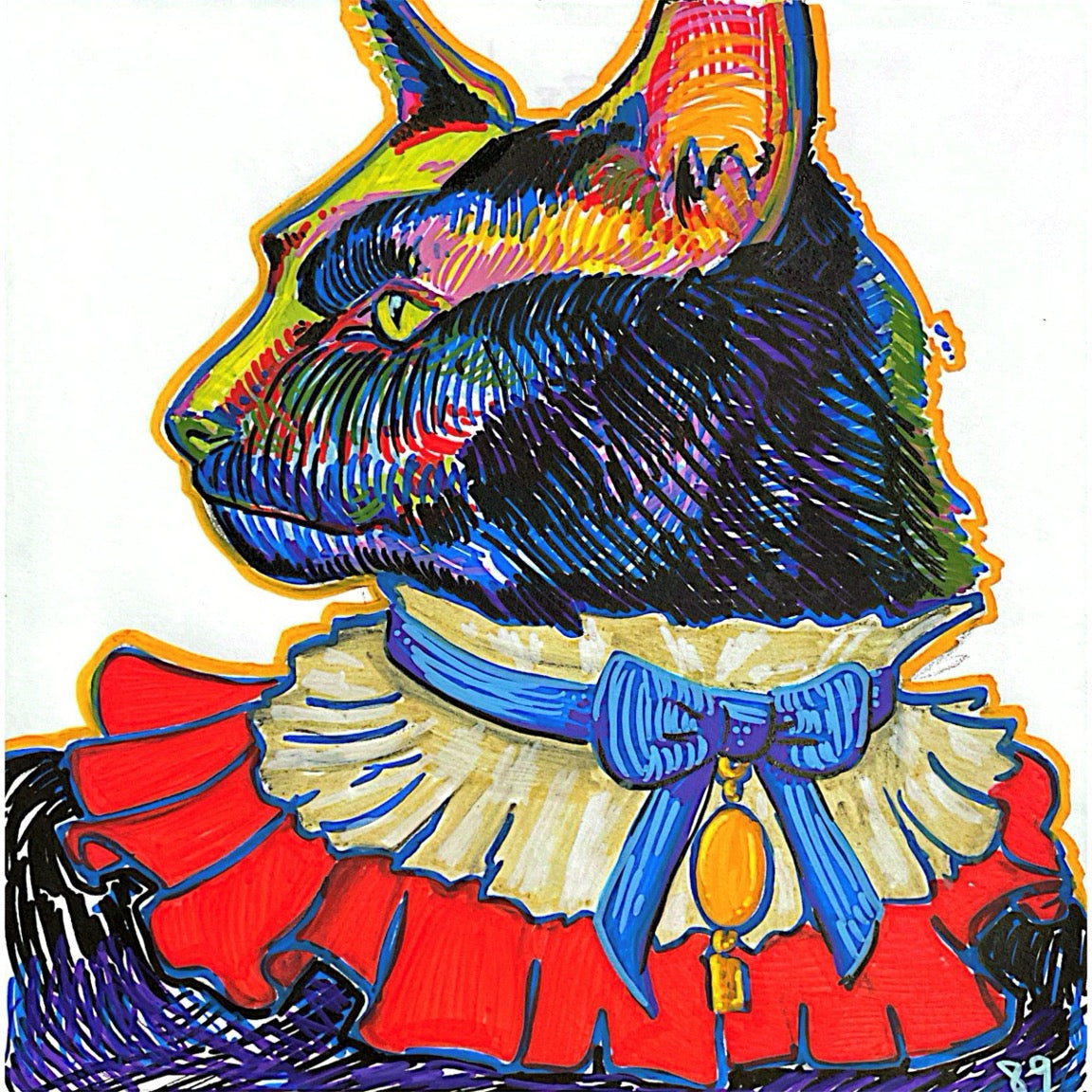 Feline Nobility - Art Print (5"x5")