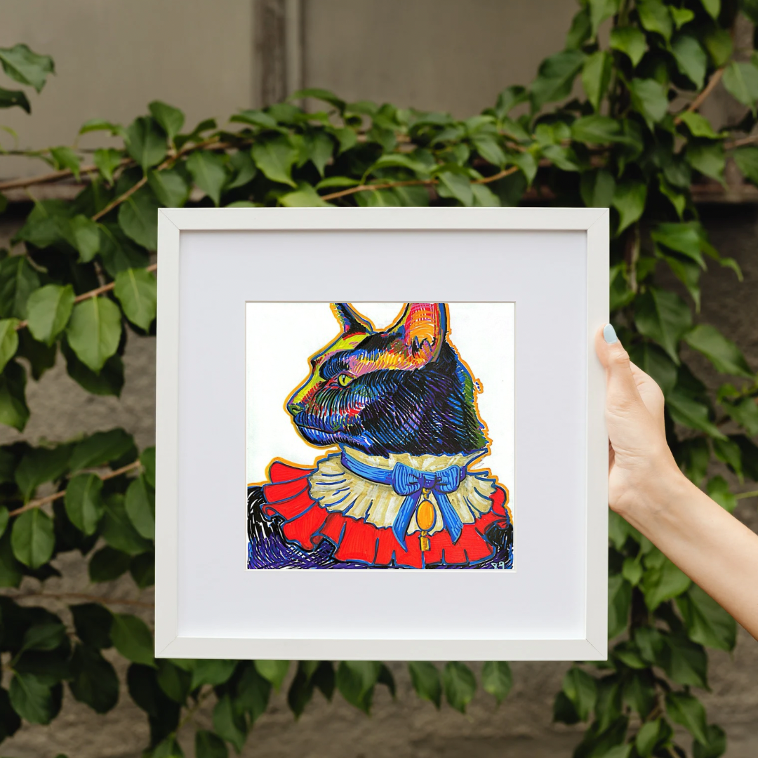 Feline Nobility - Art Print (5"x5")