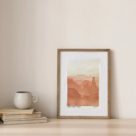 Desert Mirage I-III, Watercolor - Original (4"x6"), Prints (3.5"x5.5")