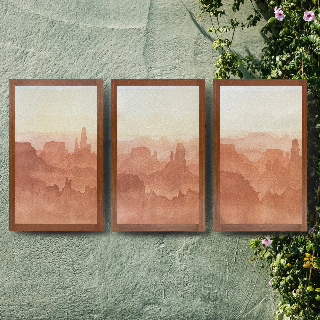 Desert Mirage I-III - Original (4"x6"), Prints (3.5"x5.5")